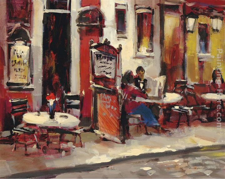 Sidewalk Cafe painting - Brent Heighton Sidewalk Cafe art painting